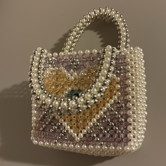 Beaded eye heart purse - Picture 3 of 3
